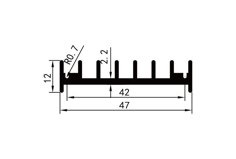KS-4032 4cm型材散热器参数图电子散热器规格型号尺寸
